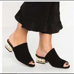 NWOB JEFFERY CAMPBELL Black slide Sandal SZ 8